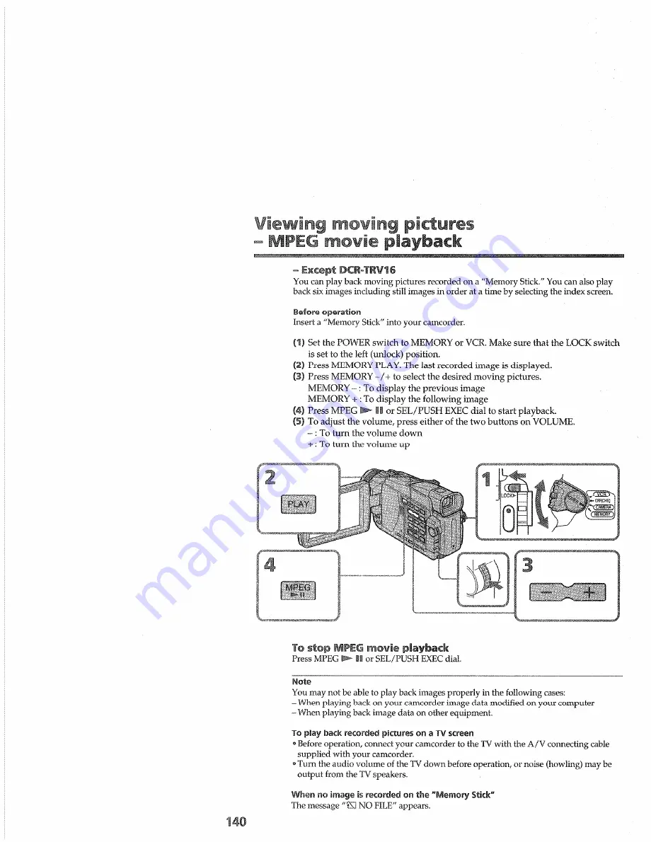 Sony DCR-TRV16, DCR-TRV18, DCR-TRV25, DCR-TRV27 Operating Instructions Manual Download Page 140