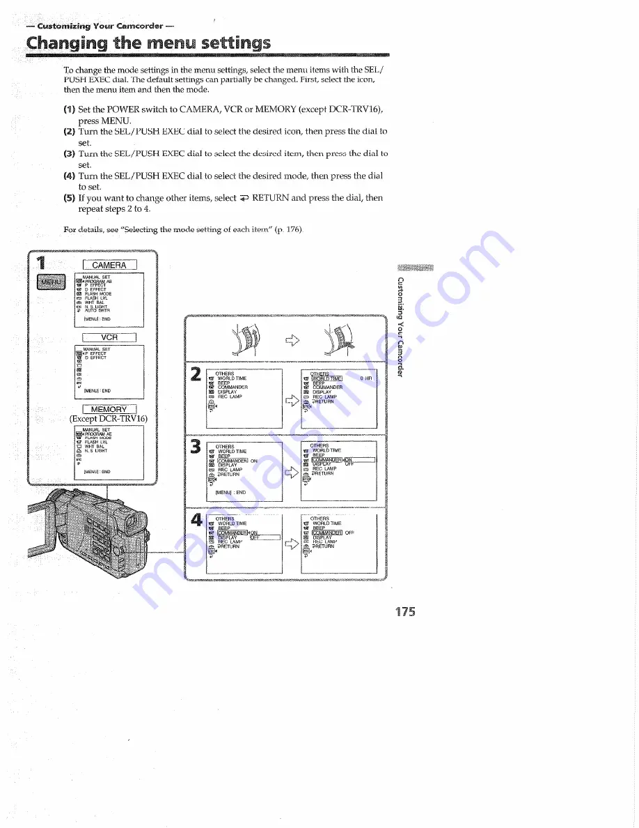 Sony DCR-TRV16, DCR-TRV18, DCR-TRV25, DCR-TRV27 Operating Instructions Manual Download Page 175