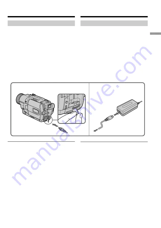 Sony DCR-TRV725E Operating Instructions Manual Download Page 21