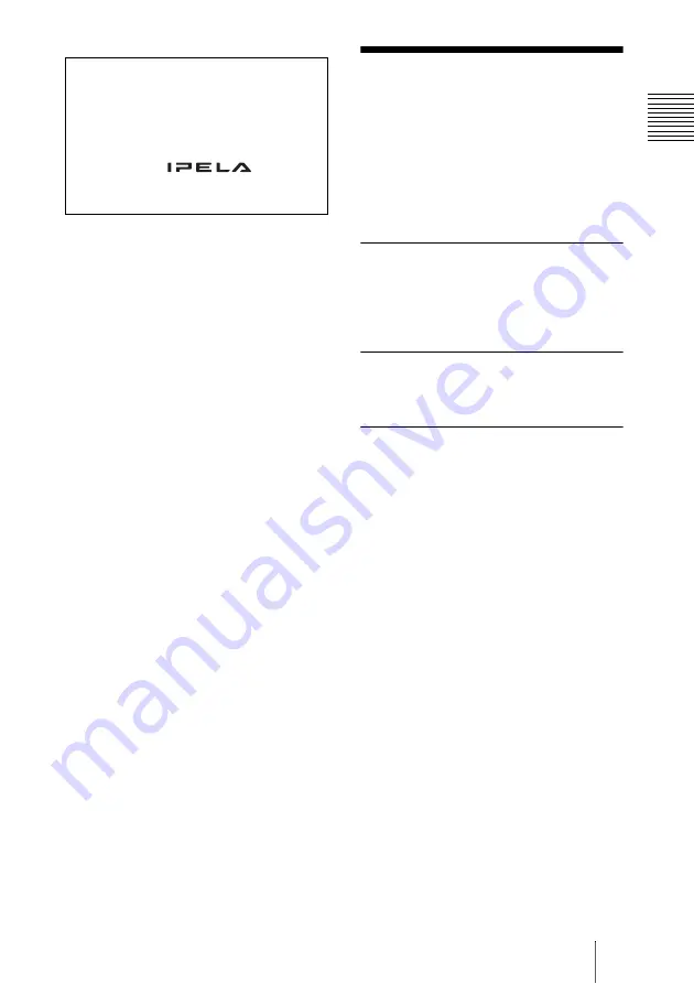 Sony DF70P Installation Manual Download Page 67