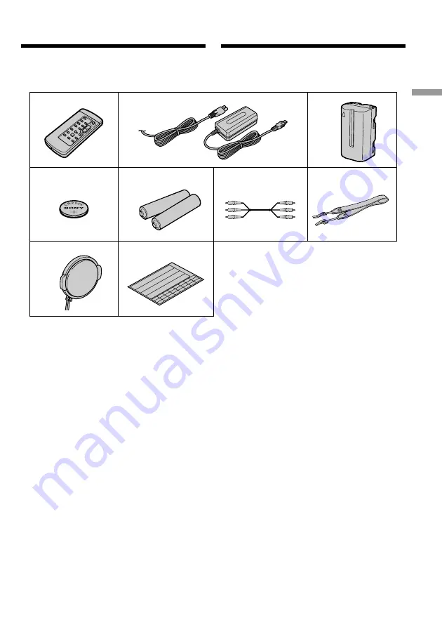 Sony Digital 8 Handycam DCR-TRV110E Operating Instructions Manual Download Page 5