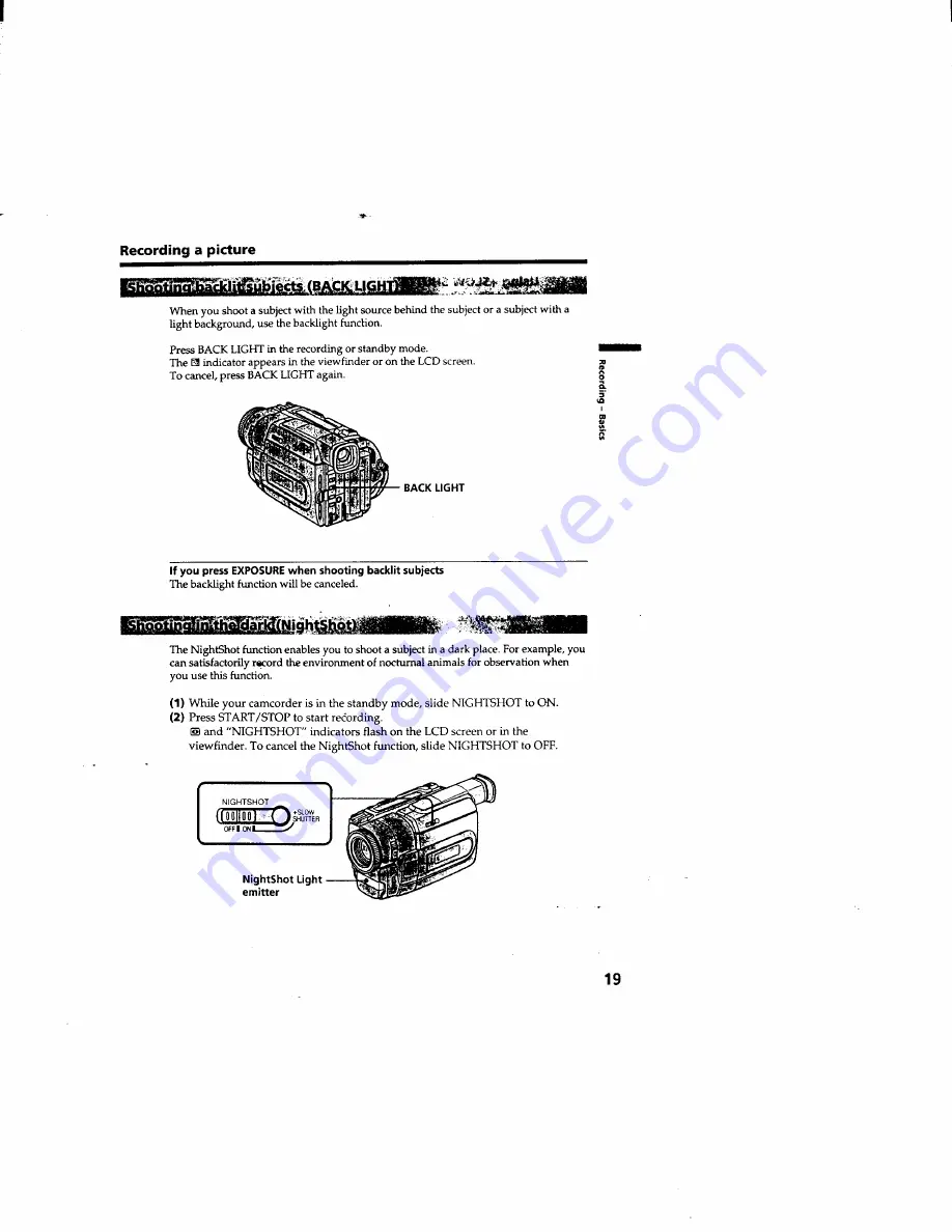 Sony Digital Handycam DCR-TRV510 Operating Instructions Manual Download Page 19