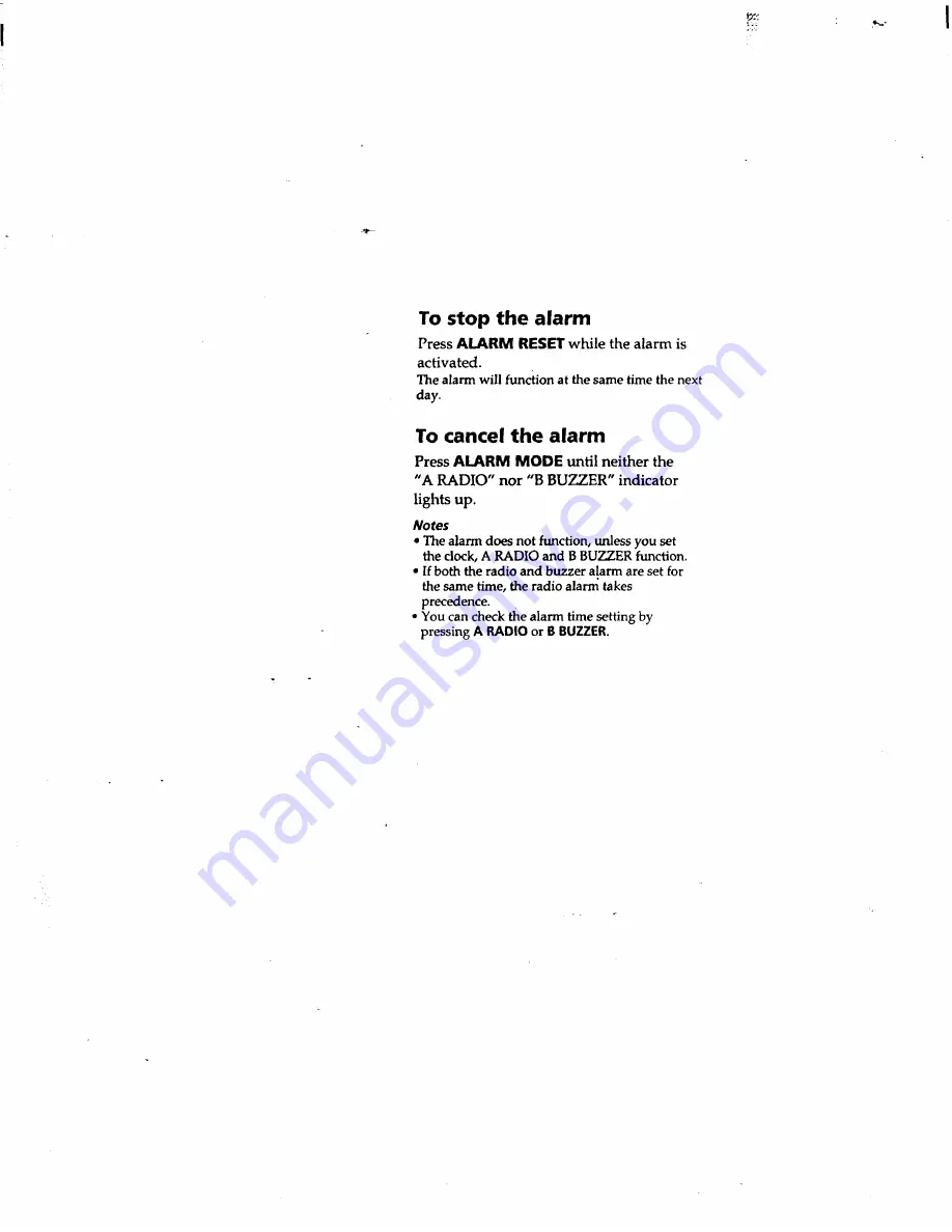 Sony DREAM MACHINE ICF-C113V User Manual Download Page 8