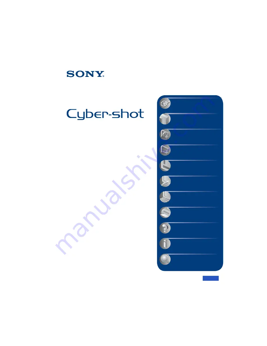 Sony DSC-H50 Handbook Download Page 1