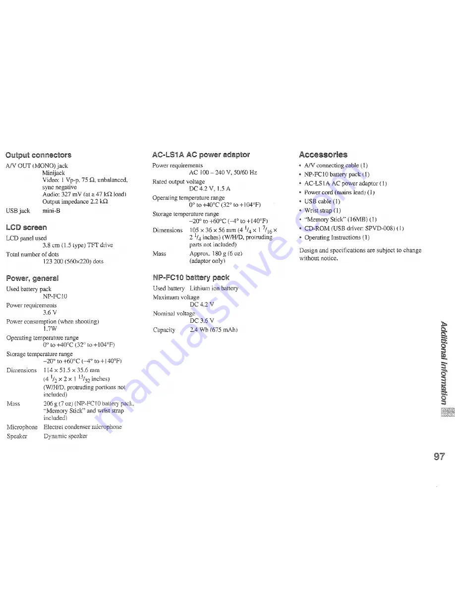 Sony DSC-P2 - Cyber-shot Digital Still Camera Operating Instructions Manual Download Page 97