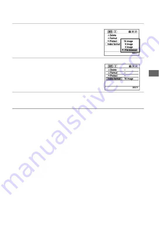 Sony DSLR-A100K - alpha; Digital Single Lens Reflex Camera Operating Instructions Manual Download Page 81