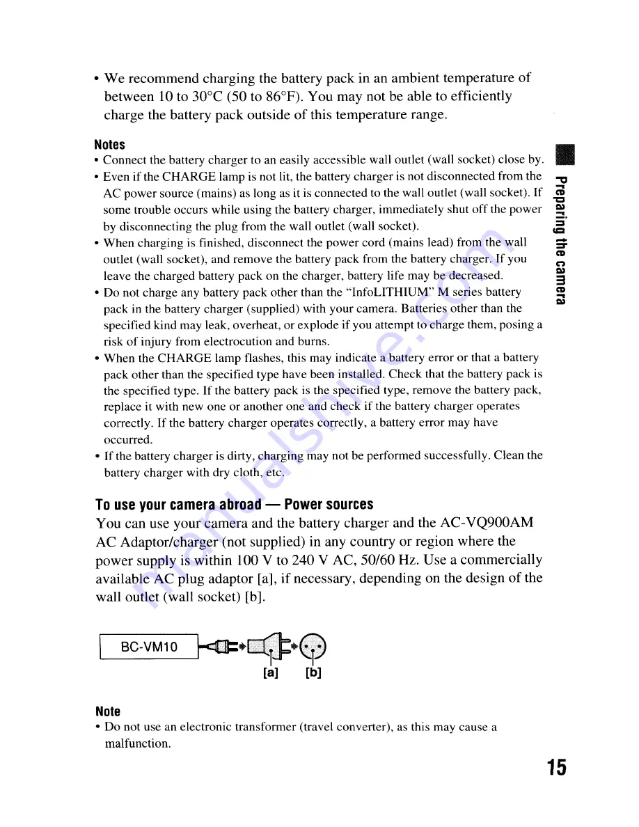 Sony DSLR-A300 - alpha; Digital Single Lens Reflex Camera Body Instruction Manual Download Page 15