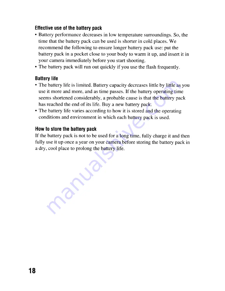 Sony DSLR-A300 - alpha; Digital Single Lens Reflex Camera Body Instruction Manual Download Page 18