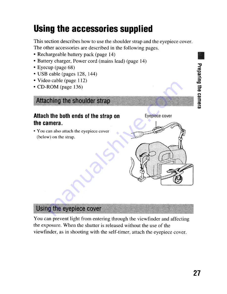 Sony DSLR-A300 - alpha; Digital Single Lens Reflex Camera Body Instruction Manual Download Page 27