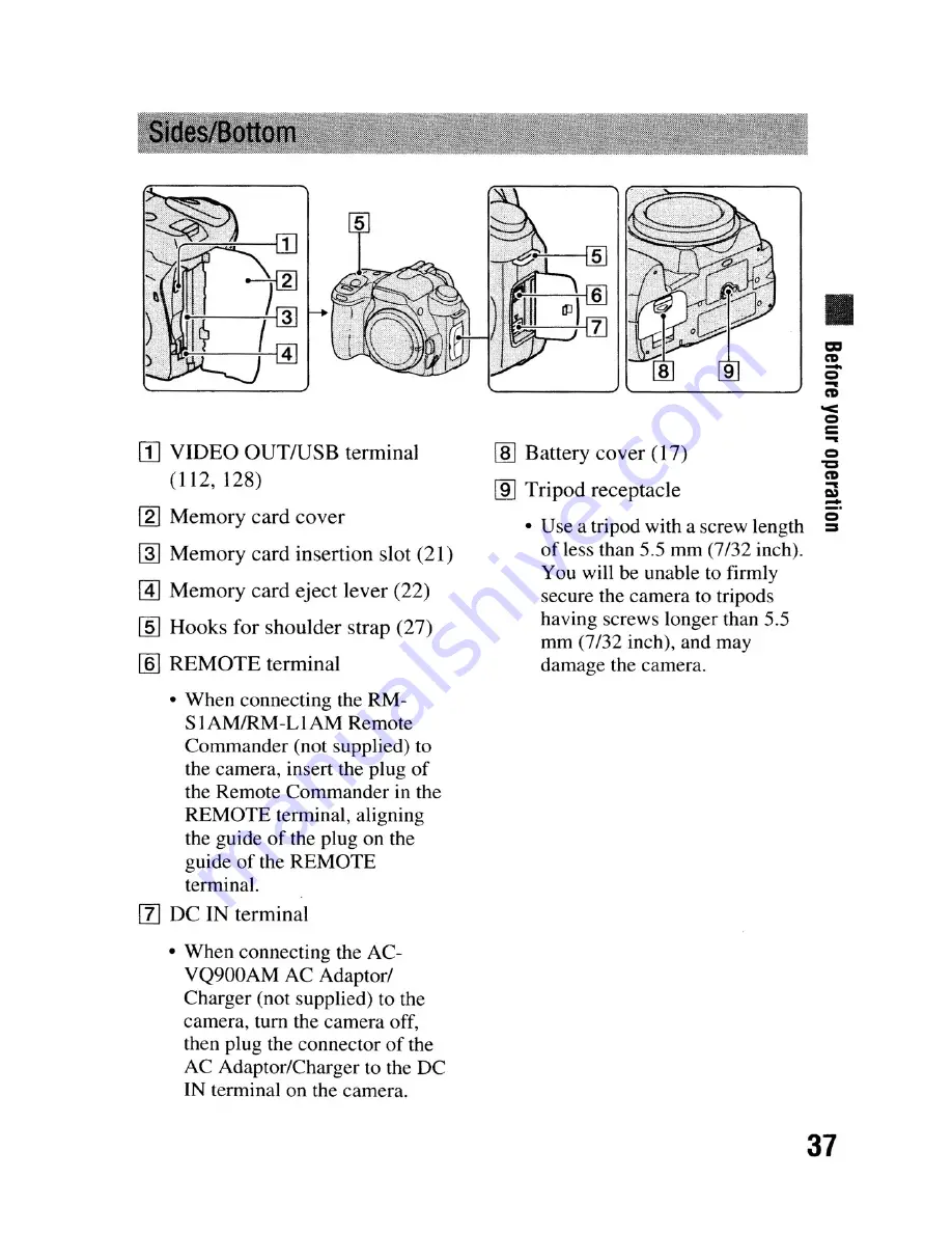 Sony DSLR-A300 - alpha; Digital Single Lens Reflex Camera Body Instruction Manual Download Page 37