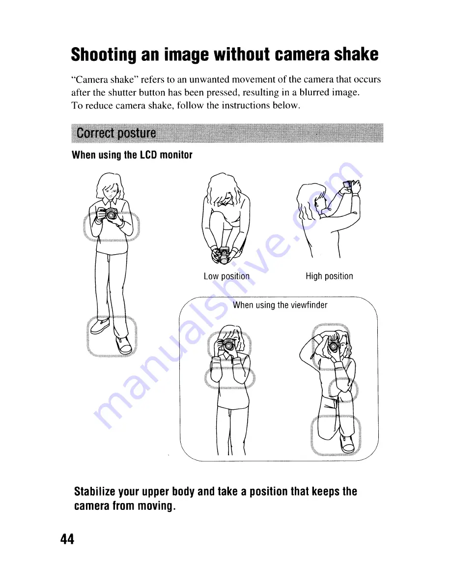 Sony DSLR-A300 - alpha; Digital Single Lens Reflex Camera Body Instruction Manual Download Page 44