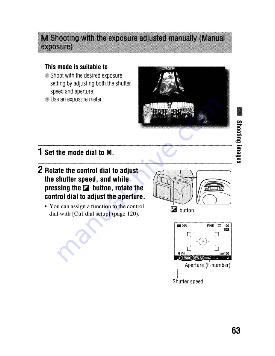 Sony DSLR-A300 - alpha; Digital Single Lens Reflex Camera Body Instruction Manual Download Page 63