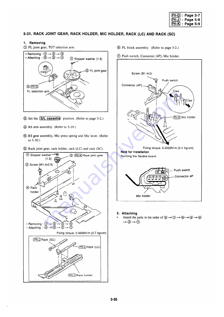 Sony DSR-20 Service Manual Download Page 58