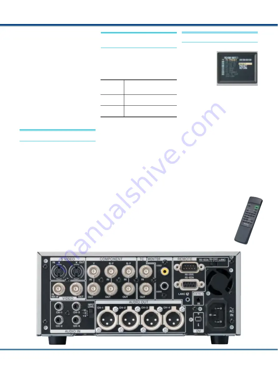 Sony DSR 45A - Professional Editing Video Cassete recorder/player Specifications Download Page 3