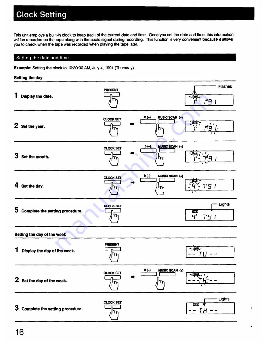 Sony DTC-57ES Operating Instructions Manual Download Page 16