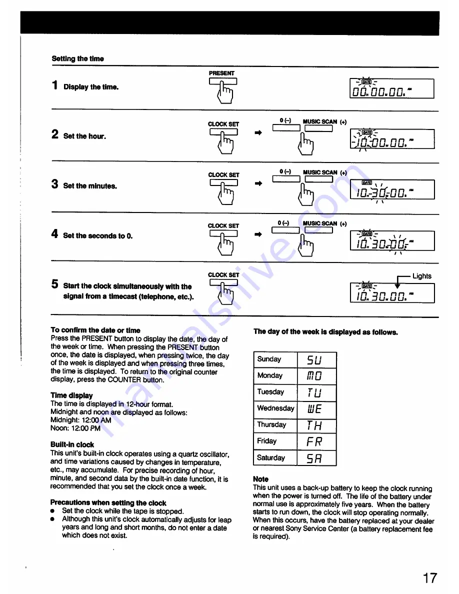 Sony DTC-57ES Operating Instructions Manual Download Page 17