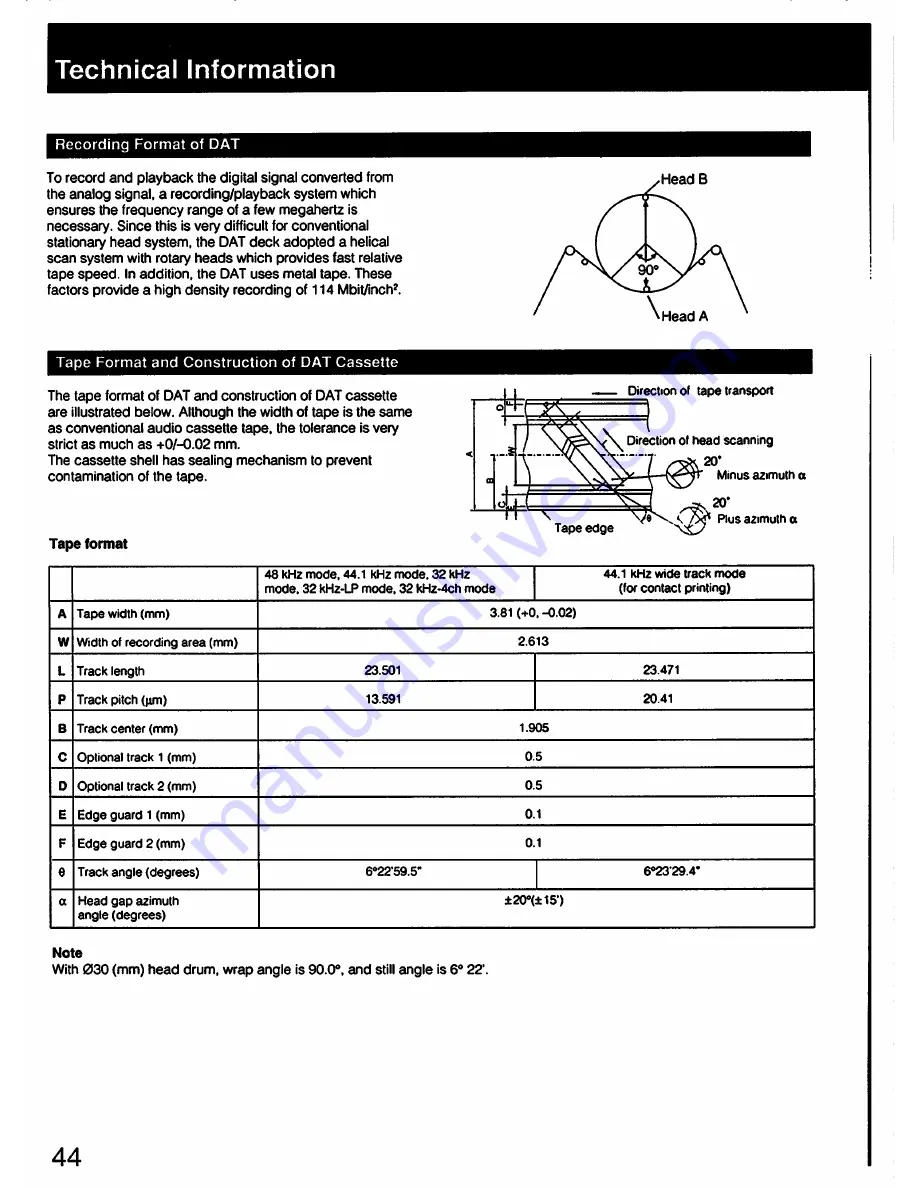 Sony DTC-57ES Operating Instructions Manual Download Page 44