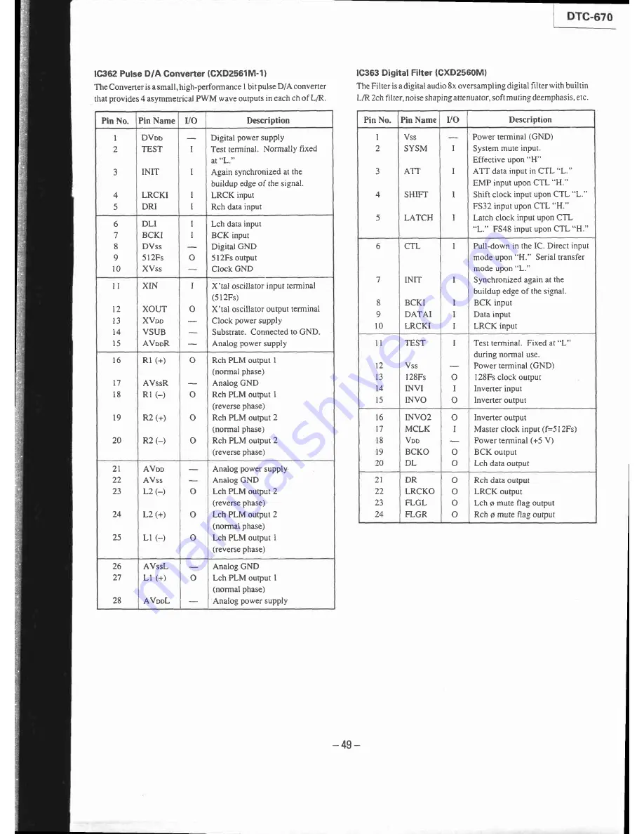 Sony DTC-670 Скачать руководство пользователя страница 51