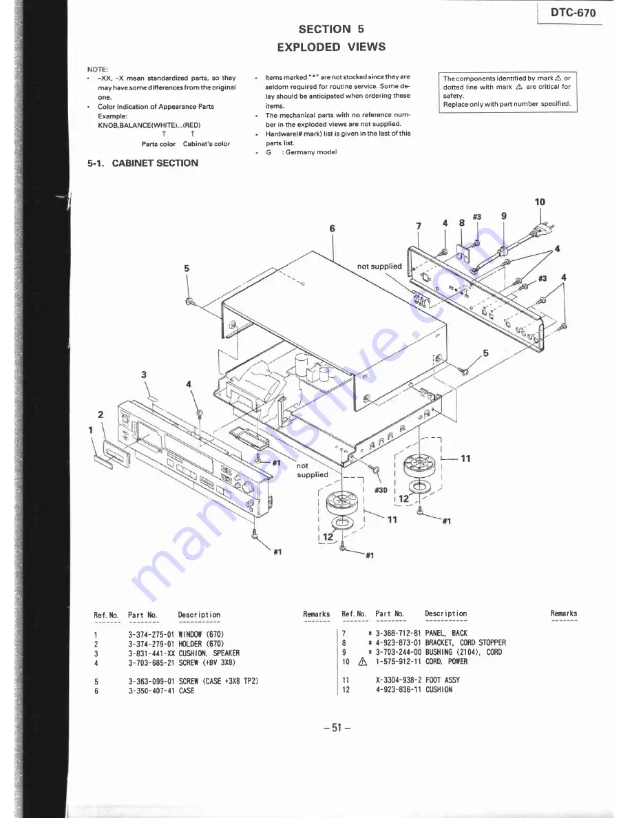 Sony DTC-670 Service Manual Download Page 53