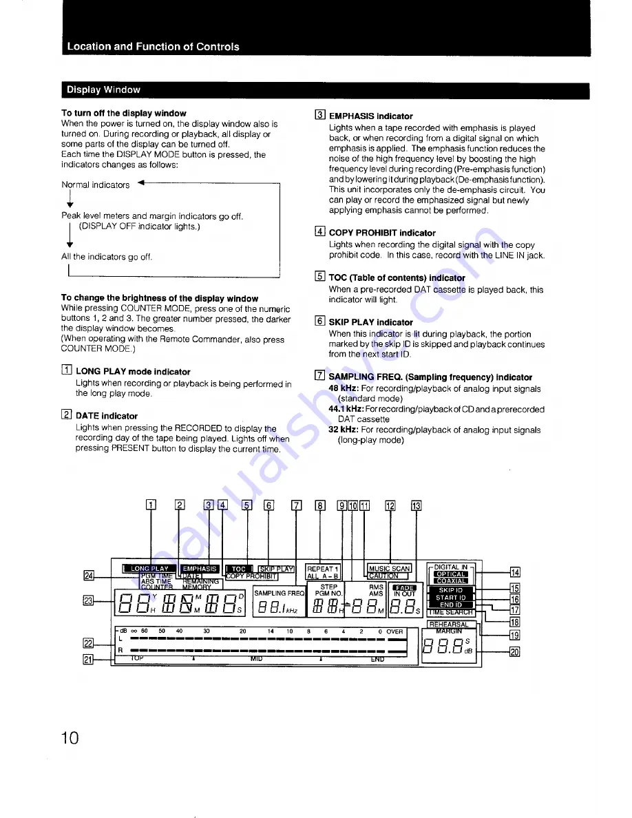 Sony DTC-87ES Operating Instructions Manual Download Page 10