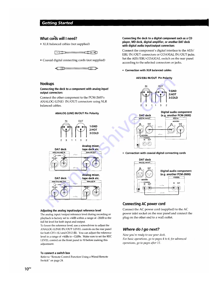 Sony DTC-A8 Operating Instructions Manual Download Page 10