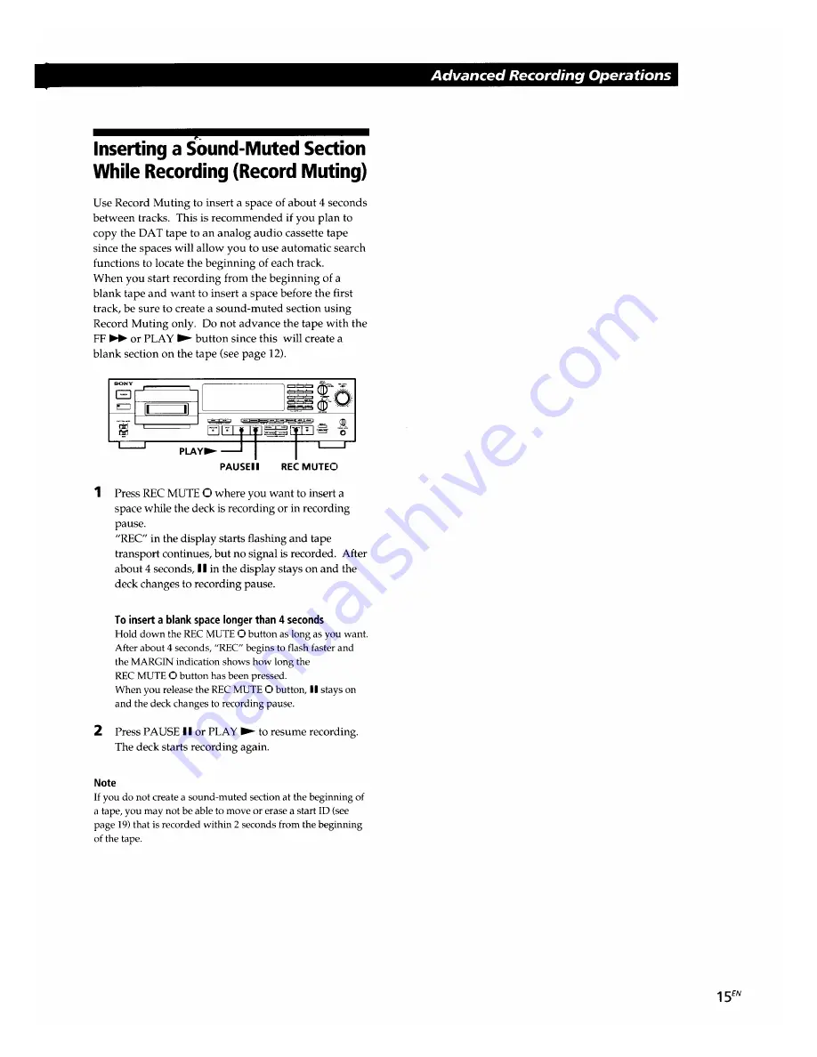 Sony DTC-A8 Operating Instructions Manual Download Page 15