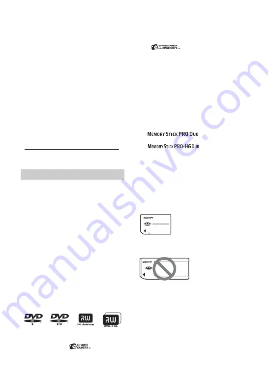 Sony DVD910 - Handycam Camcorder - 2.3 MP Operating Manual Download Page 5