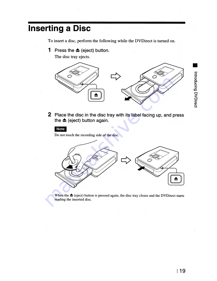 Sony DVDirect VRD-MC5 Operating Instructions Manual Download Page 19