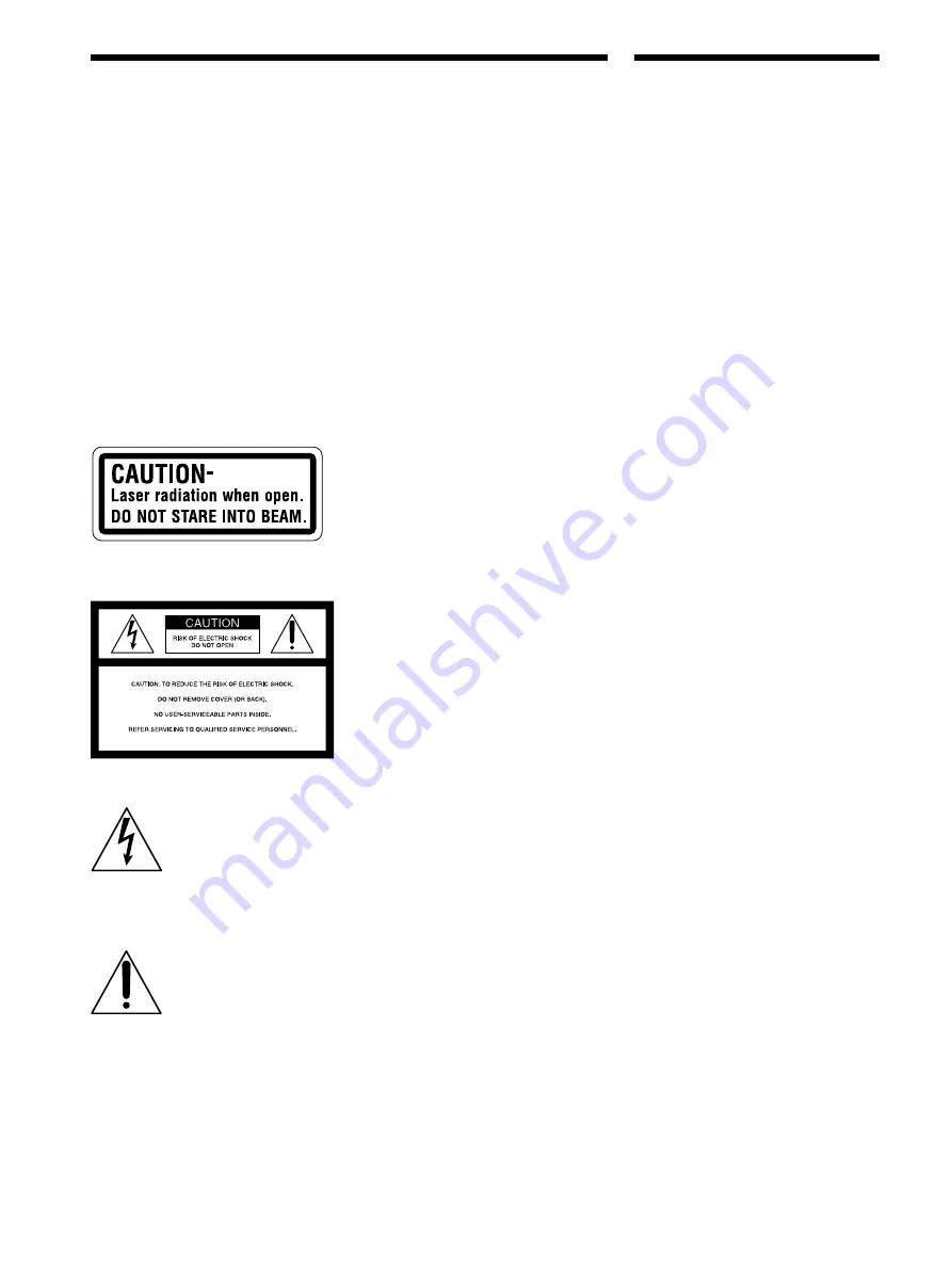 Sony DVP-CX870D - Cd/dvd Player Operating Instructions Manual Download Page 2