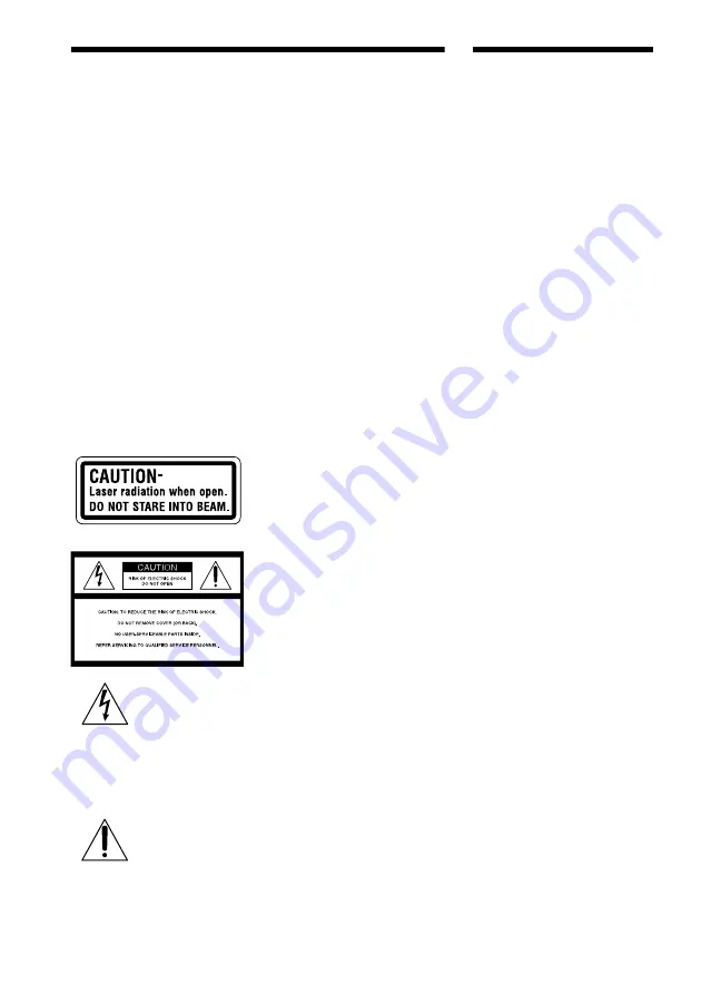 Sony DVP-F21 - Cd/dvd Player Operating Instructions Manual Download Page 2