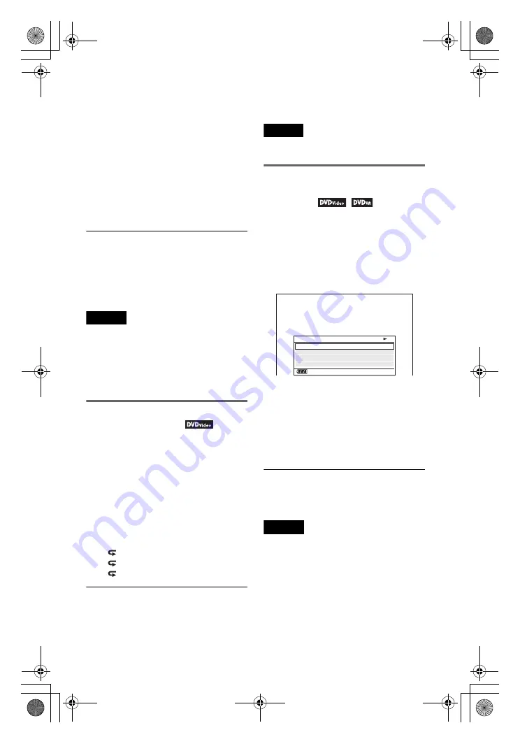 Sony DVP-FX870 Operating Instructions Manual Download Page 216