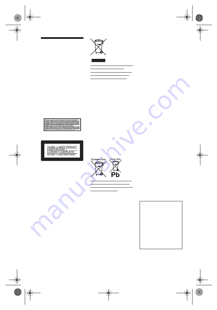 Sony DVP-FX870 Operating Instructions Manual Download Page 244