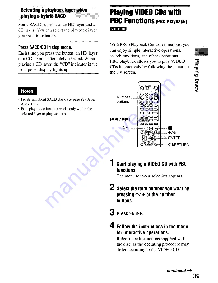 Sony DVP-NC650V Operating Instructions Manual Download Page 39