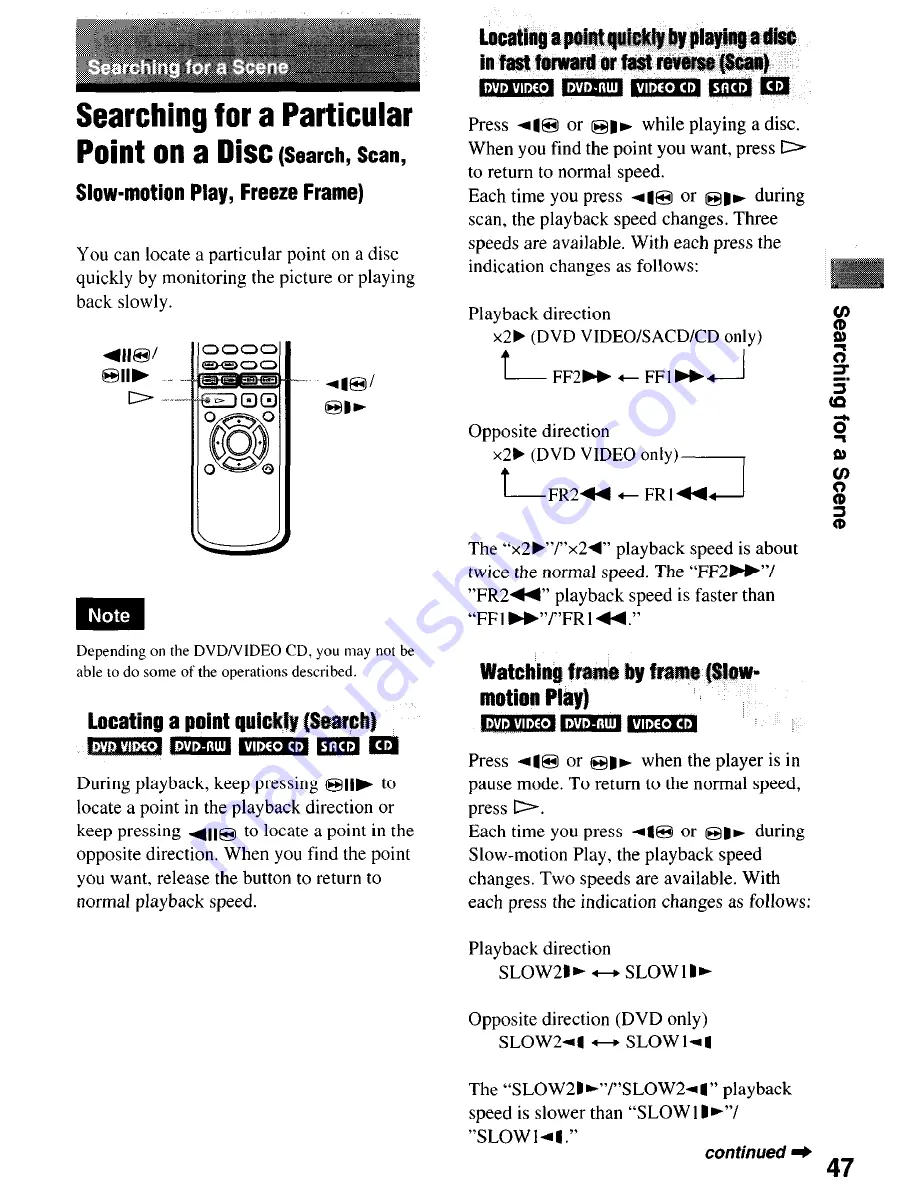 Sony DVP-NC650V Operating Instructions Manual Download Page 47