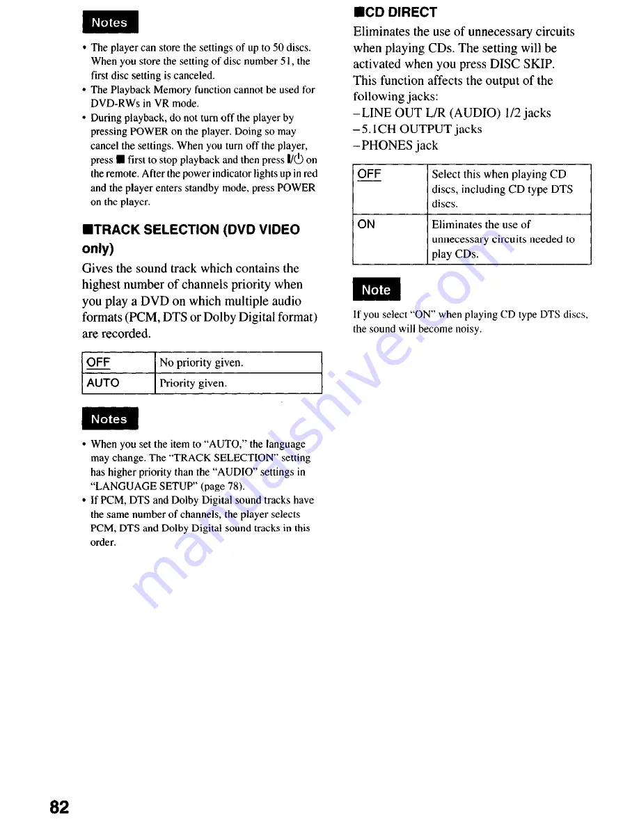 Sony DVP-NC650V Operating Instructions Manual Download Page 82