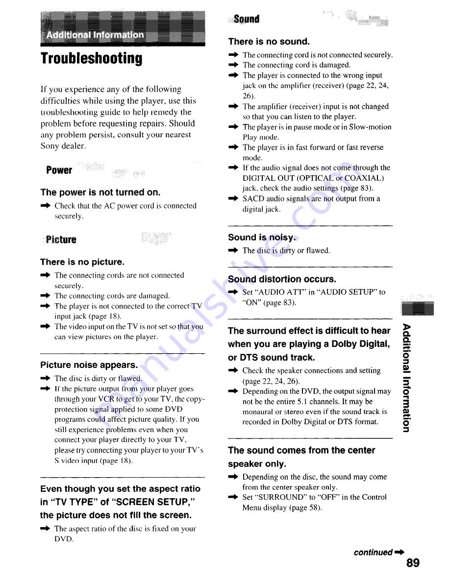 Sony DVP-NC650V Operating Instructions Manual Download Page 89