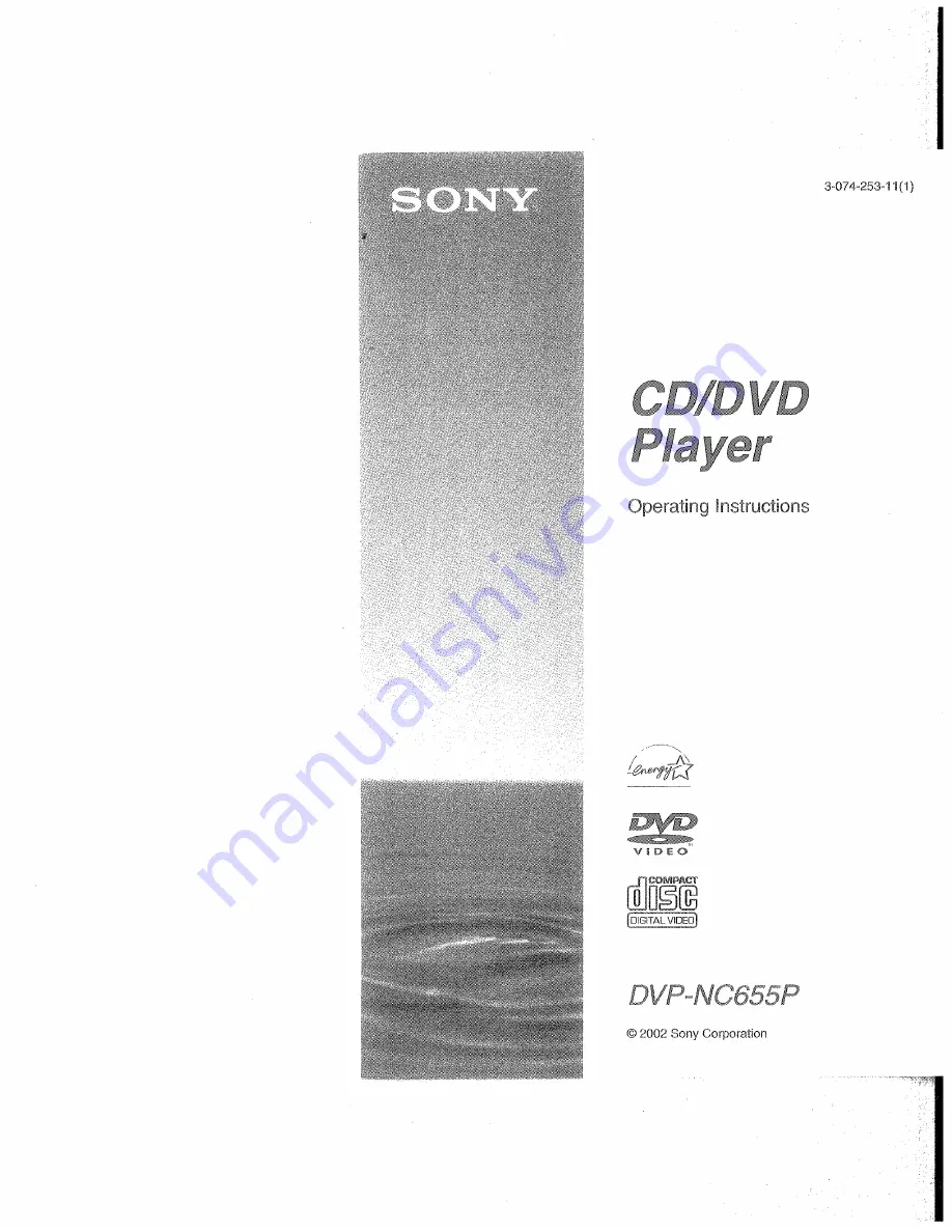 Sony DVP-NC655P Operating Instructions Manual Download Page 1