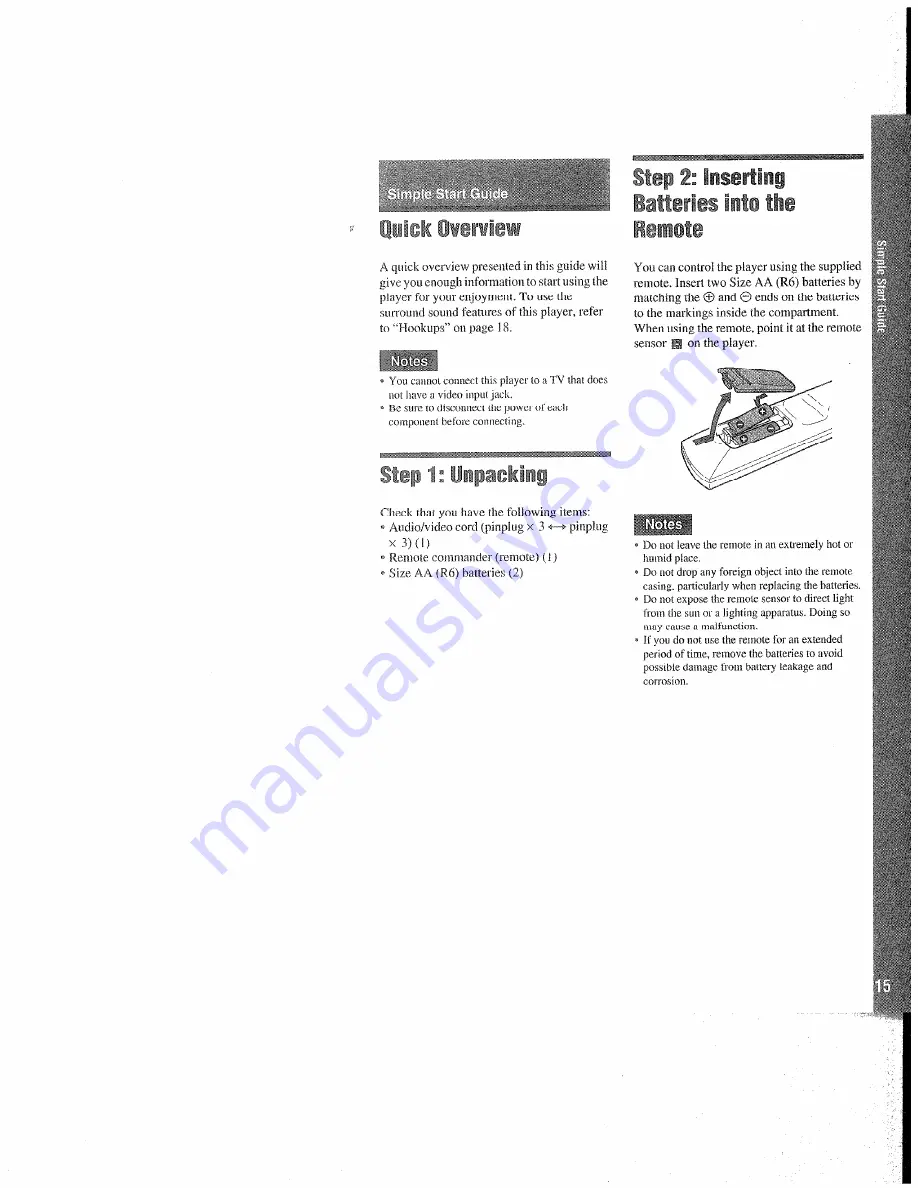 Sony DVP-NC655P Operating Instructions Manual Download Page 15