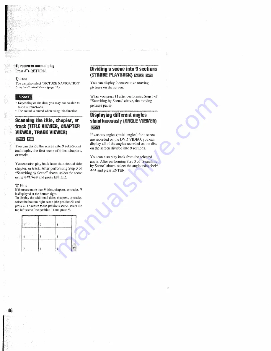 Sony DVP-NC655P Operating Instructions Manual Download Page 46