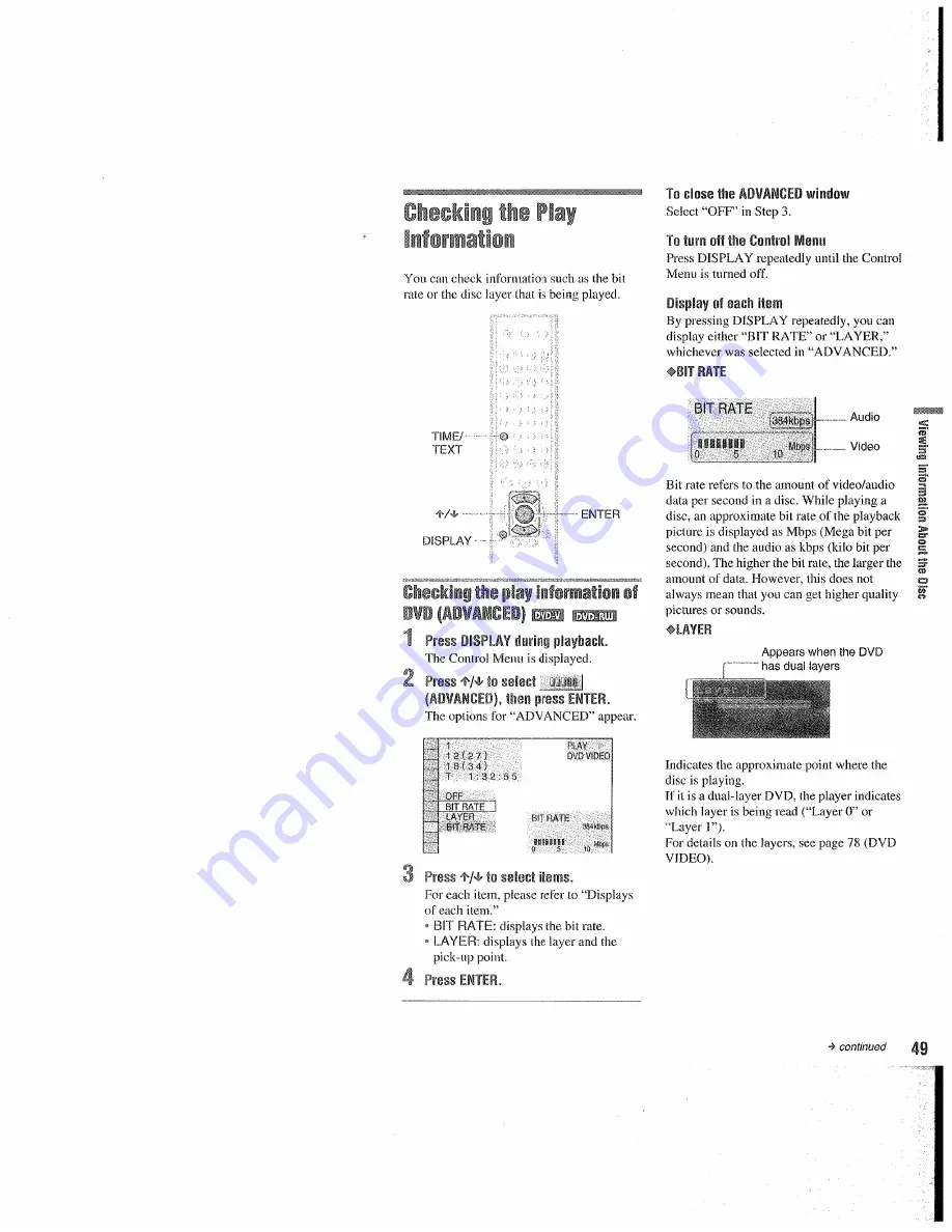 Sony DVP-NC655P Operating Instructions Manual Download Page 49