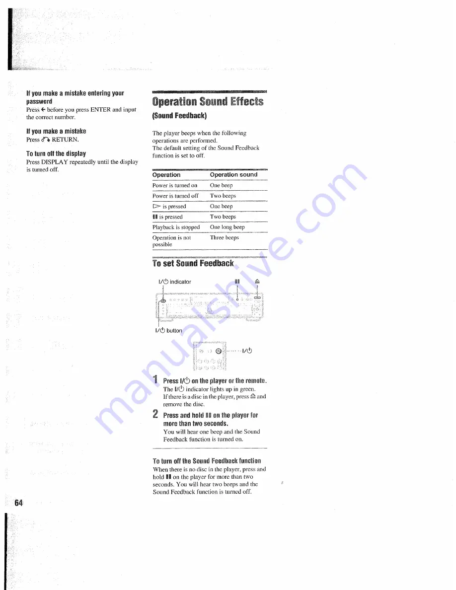 Sony DVP-NC655P Operating Instructions Manual Download Page 64