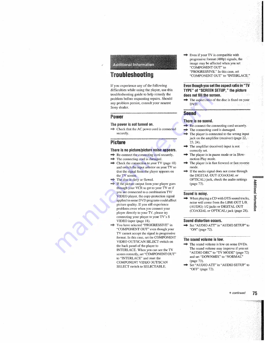 Sony DVP-NC655P Operating Instructions Manual Download Page 75