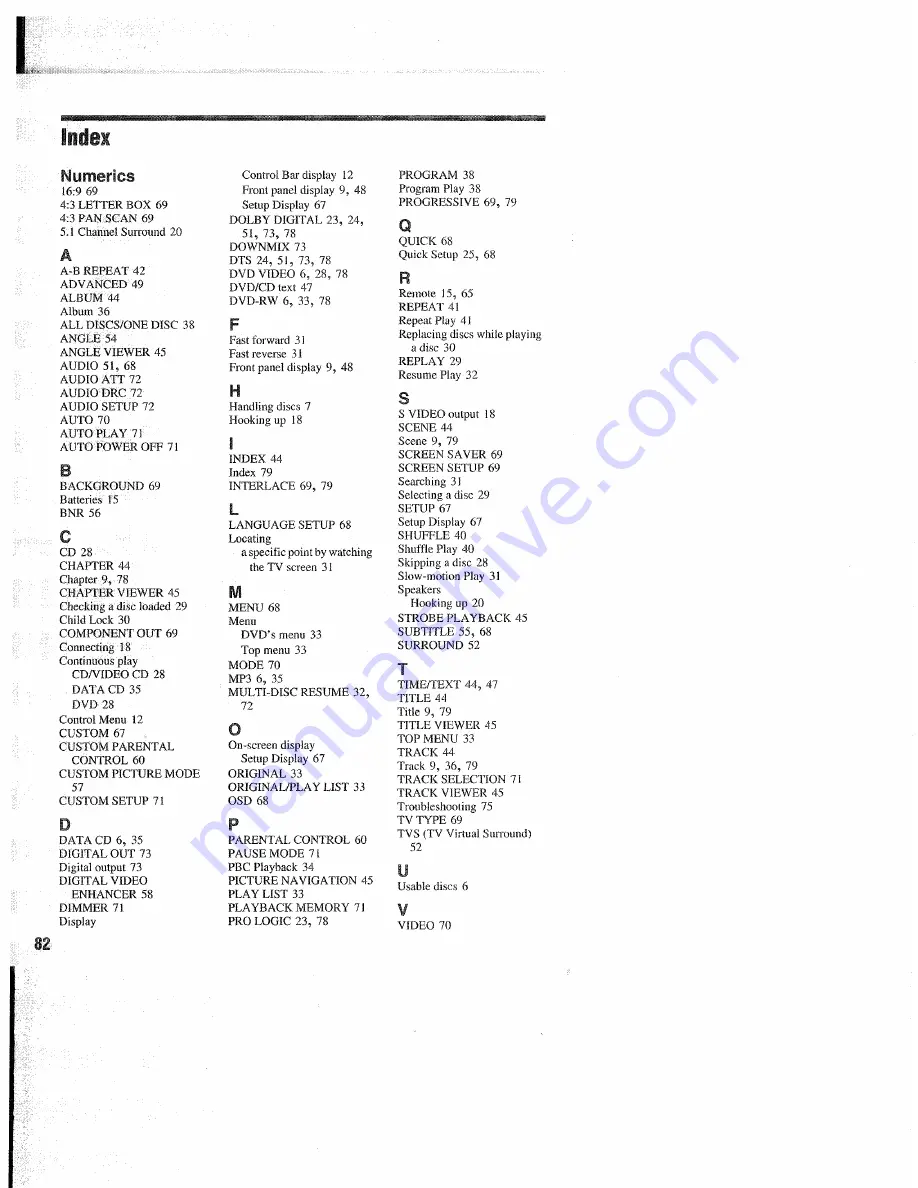 Sony DVP-NC655P Operating Instructions Manual Download Page 82