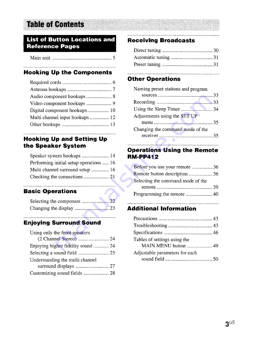 Sony DVP-NC665P Owner'S Manual Download Page 3