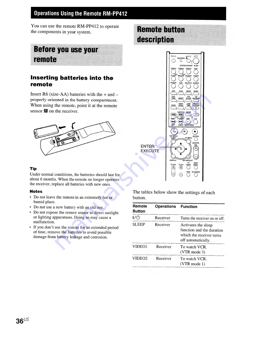 Sony DVP-NC665P Owner'S Manual Download Page 36