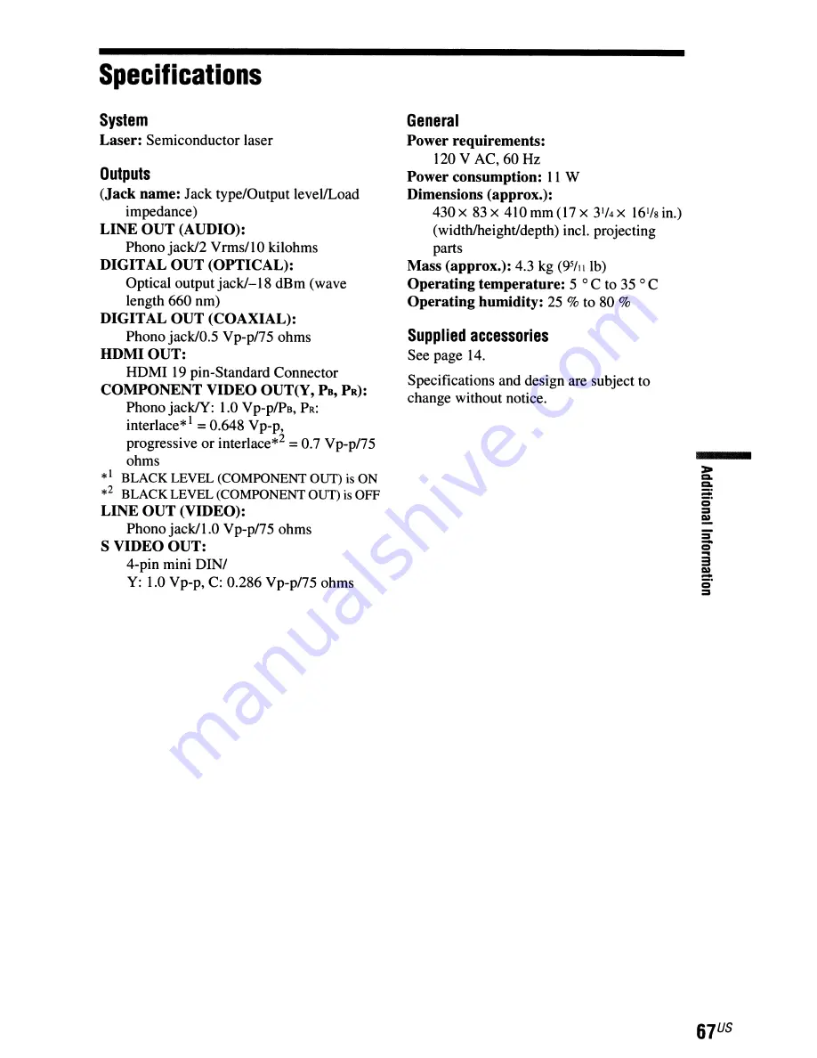 Sony DVP-NCBOOH Скачать руководство пользователя страница 67