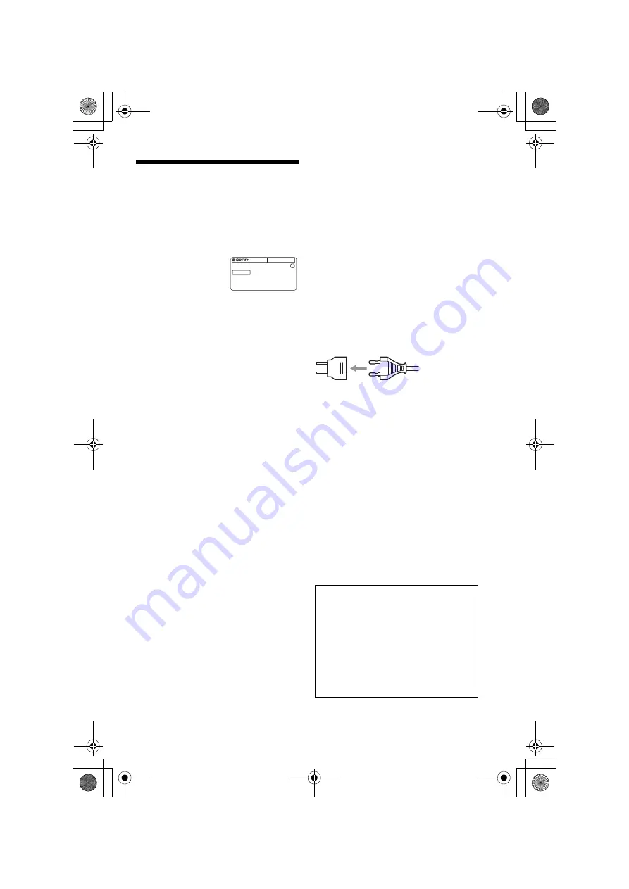 Sony DVP-NS41P - Cd/dvd Player Operating Instructions Manual Download Page 5