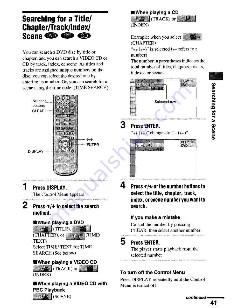 Sony DVP-NS4OOD Operating Instructions Manual Download Page 41