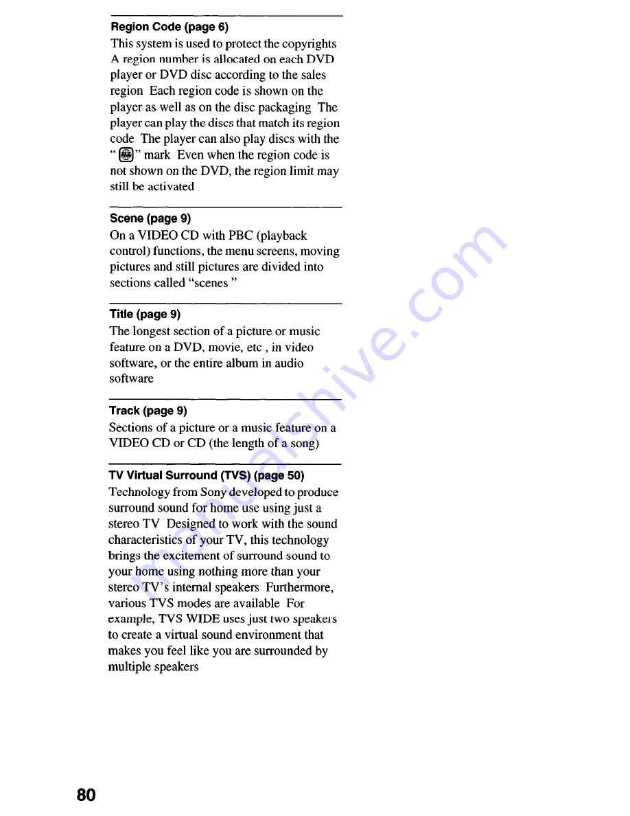 Sony DVP-NS4OOD Operating Instructions Manual Download Page 80