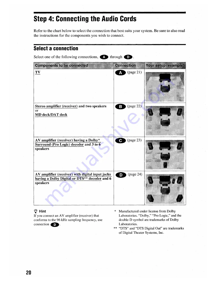 Sony DVP-NS575P Operating Instructions Manual Download Page 20